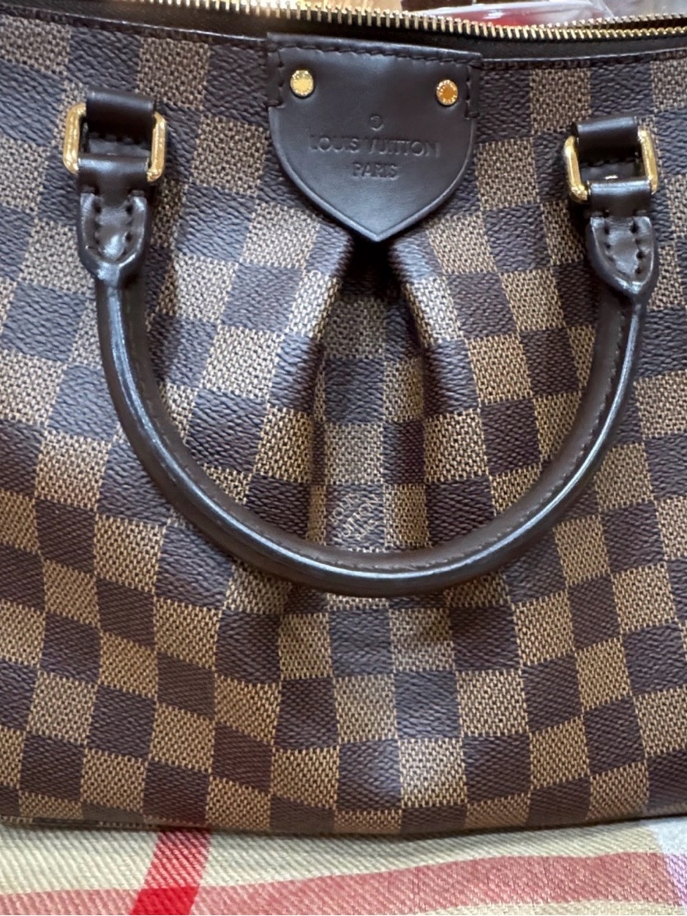 Louis Vuitton Brown Checkered Tote Bag